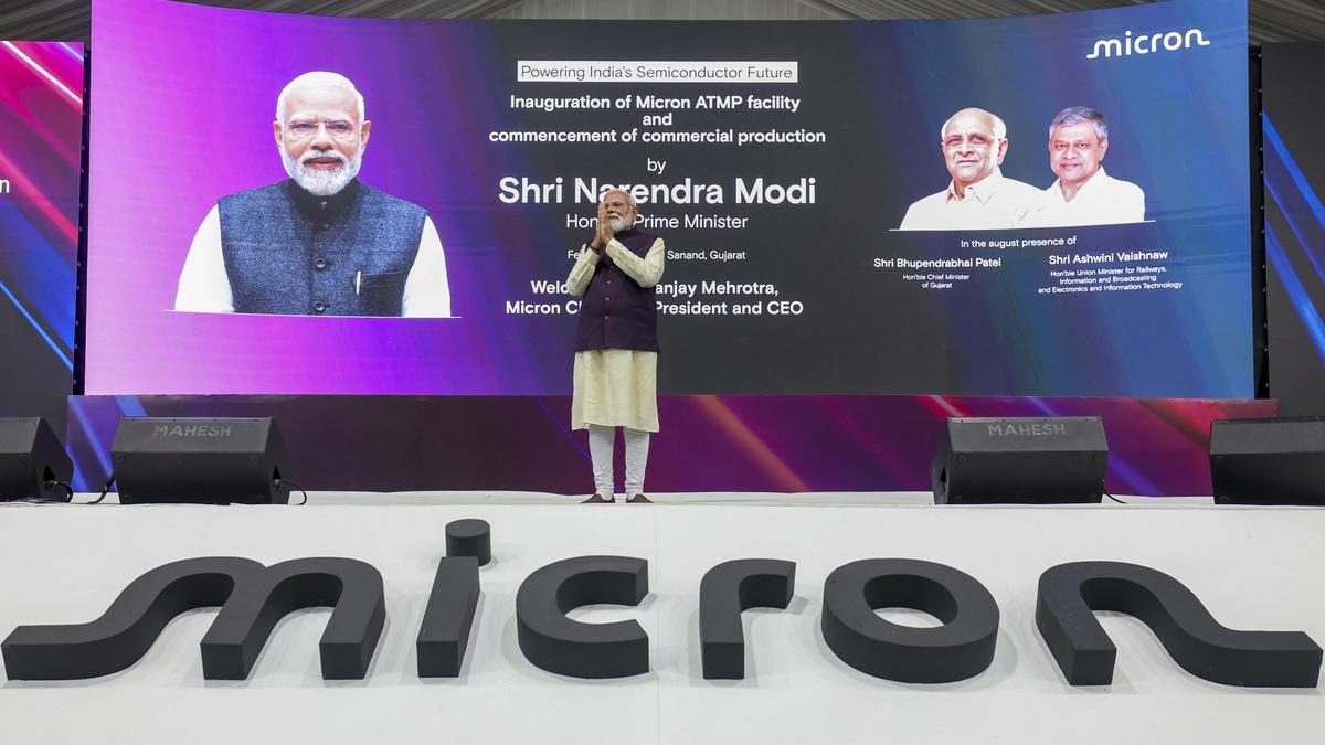 PM Modi inaugurates Micron ATMP plant in Gujarat’s Sanand