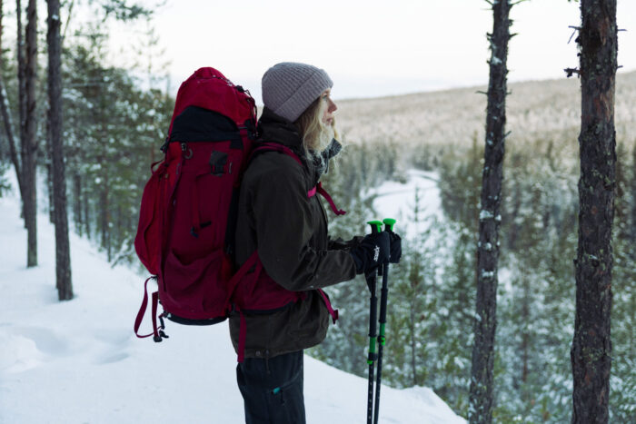 Polar-night hike: A winter walk in the northern Finnish woods