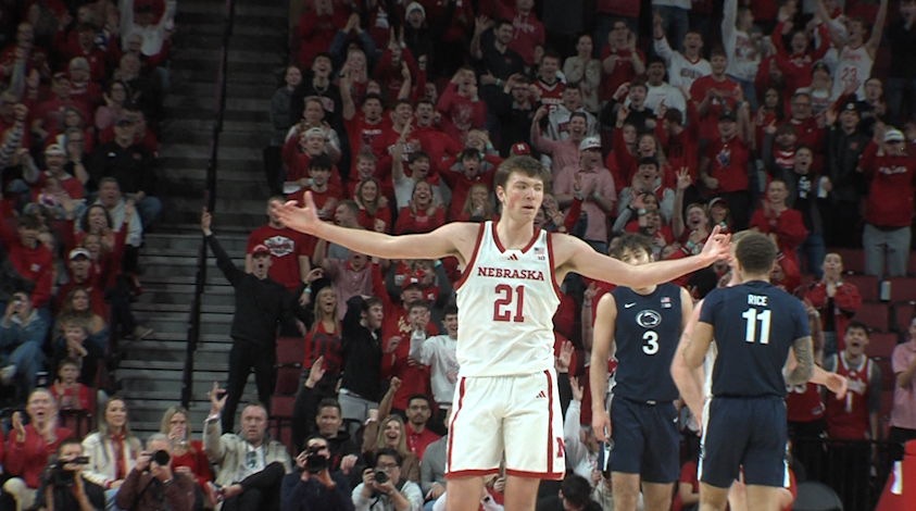 Pryce Sandfort sets career record, leading No. 9 Nebraska to victory over Penn State