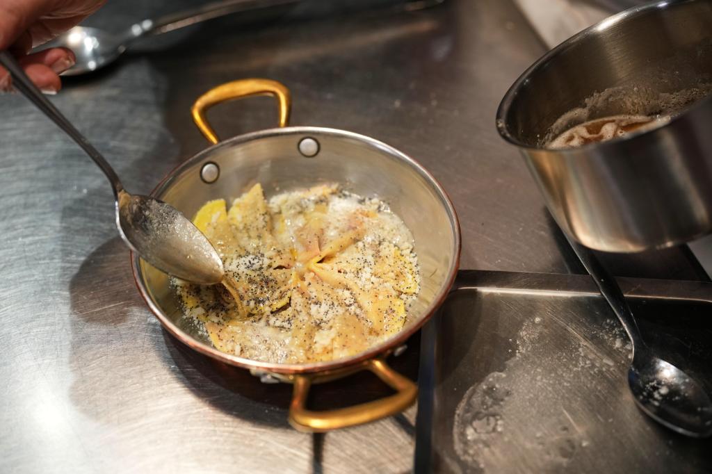 Ravioli filled with red beets is the colorful pasta dish of Olympic host Cortina