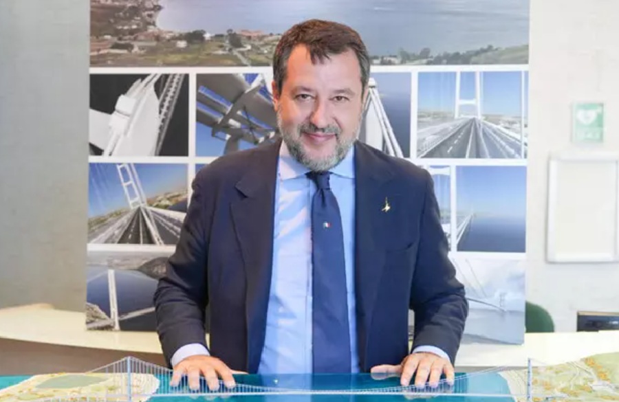 Salvini and Messina bridge project