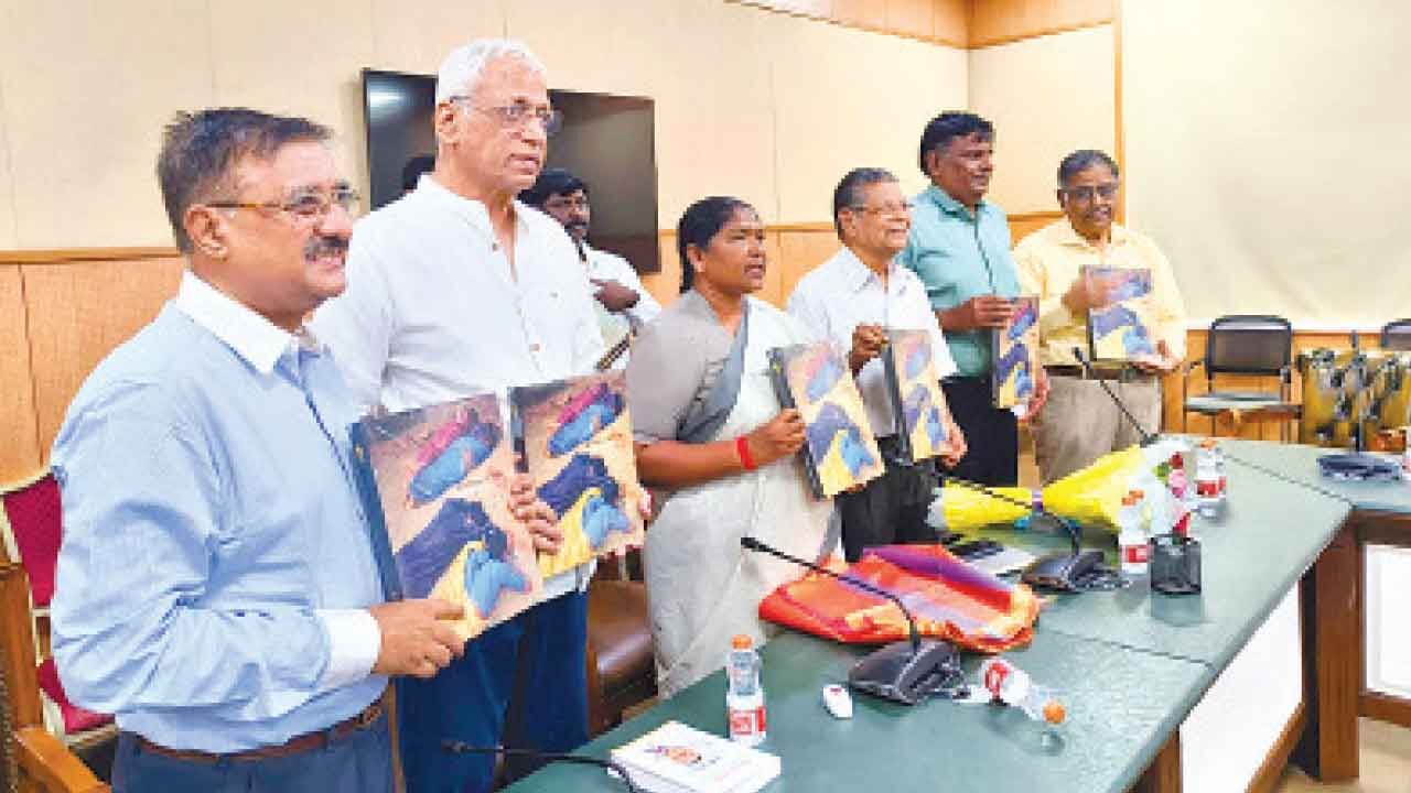 Seethakka releases Coffee Table book on Medaram Jatara