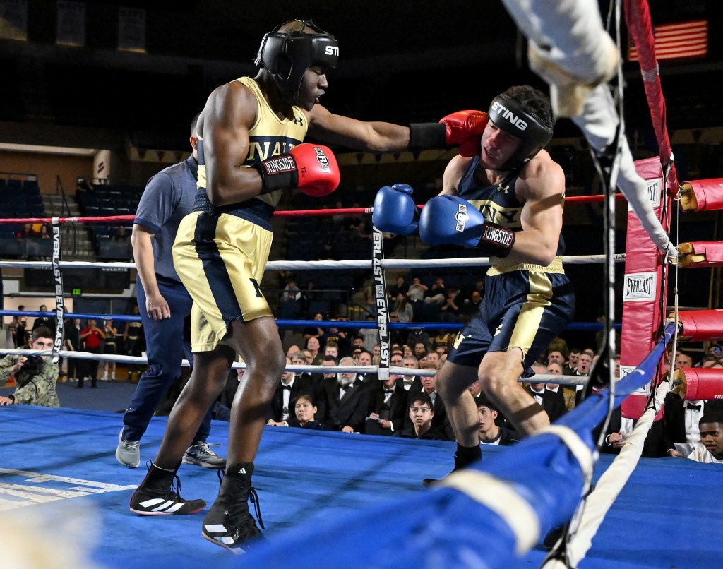 Steve Brunache stars at Naval Academy’s Brigade Boxing Championships