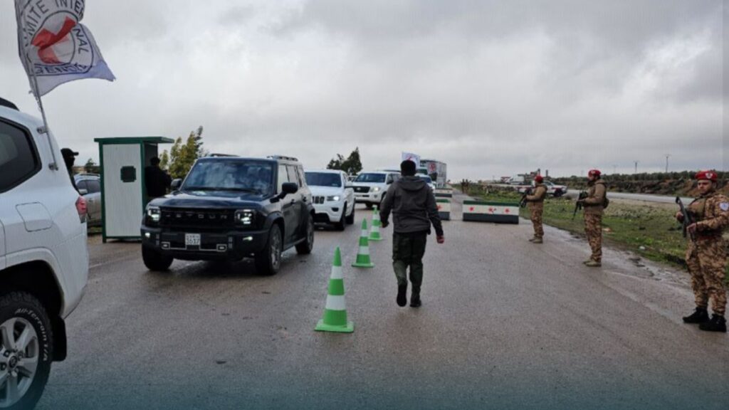 Members of the Internal Security forces and the Military Police at al-Matounah checkpoint, February 26, 2026 (al-Ikhbariya)