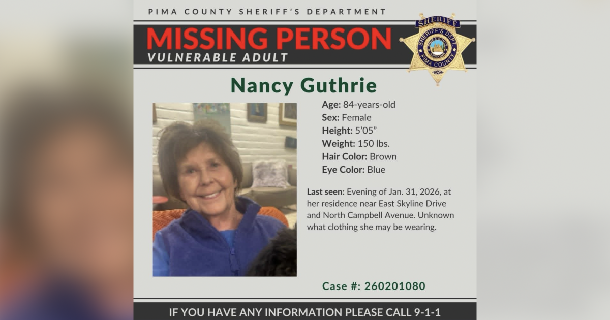 Today Show host Savannah Guthrie’s mother reported missing in Pima County