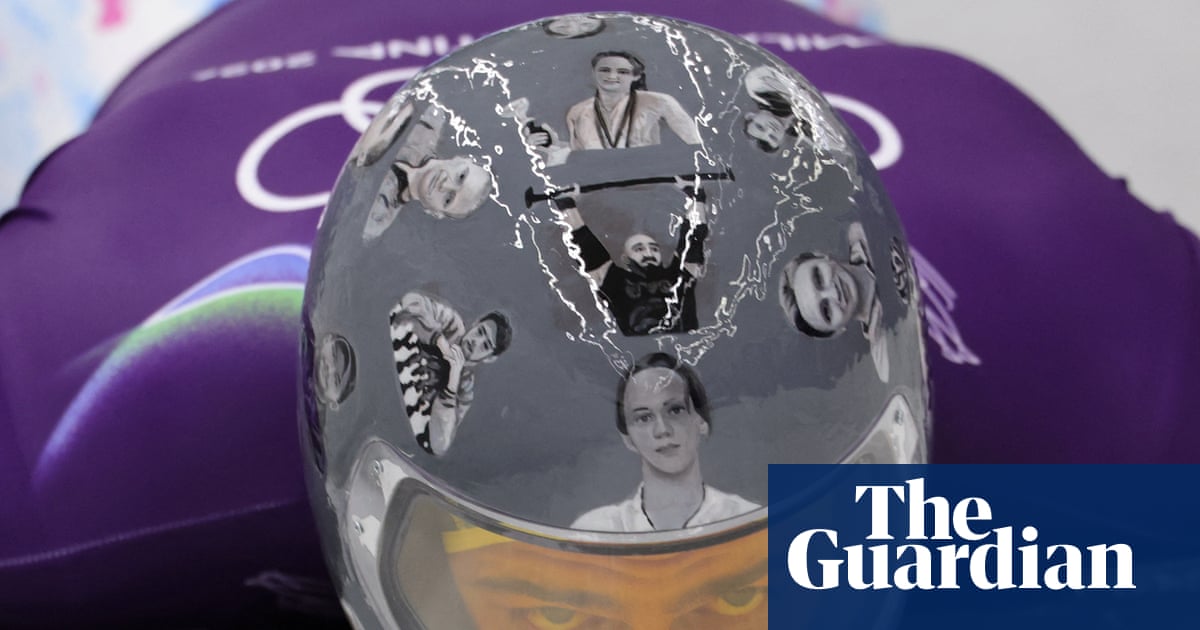 Ukrainian competitor displays images of athletes killed in war on Winter Olympics helmet | Winter Olympics 2026