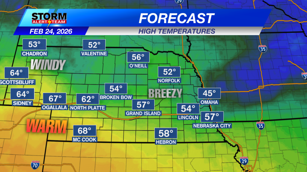 State Forecast Highs Tomhorrow