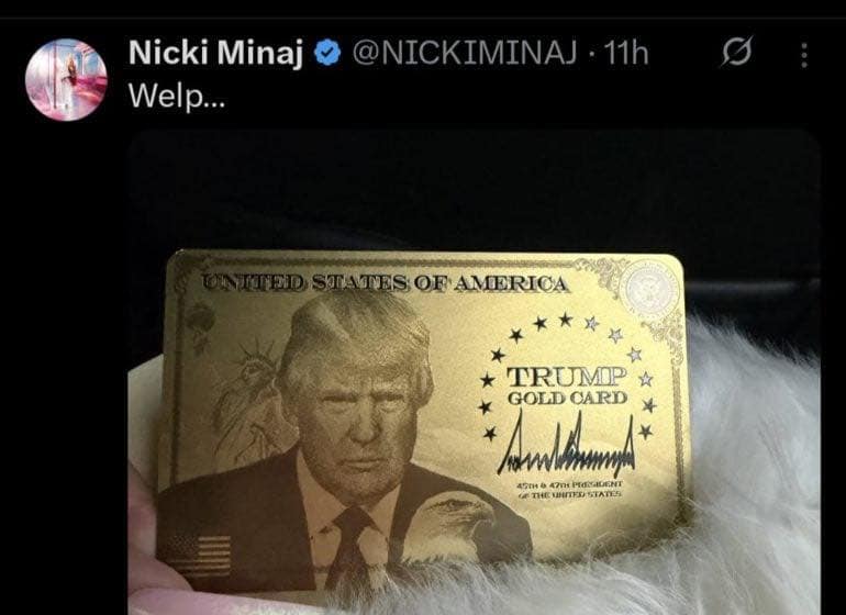 White House Says Nicki Minaj’s ‘Trump Gold Card’ Is Just A Souvenir