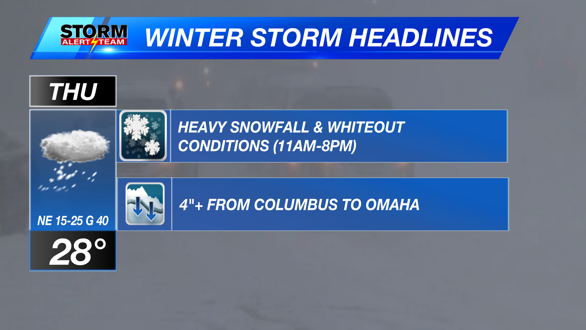 Winter Storm Conditions Thursday