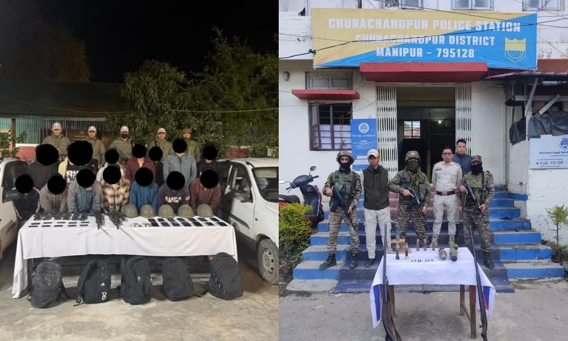 15 militants arrested, arms and explosives seized in multi-district operations