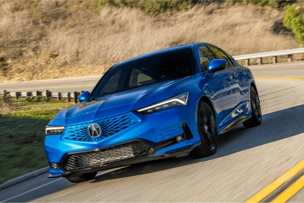 The 2026 Acura Integra A-Spec with Technology Package offers the choice of a CVT or six-speed manual transmission.