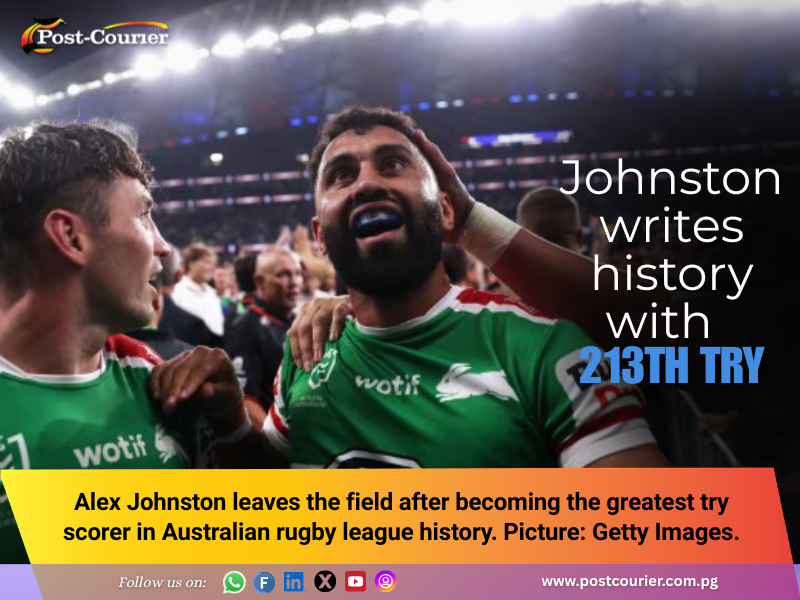 Alex Johnston becomes NRL’s greatest try scorer ever with double against Sydney Roosters