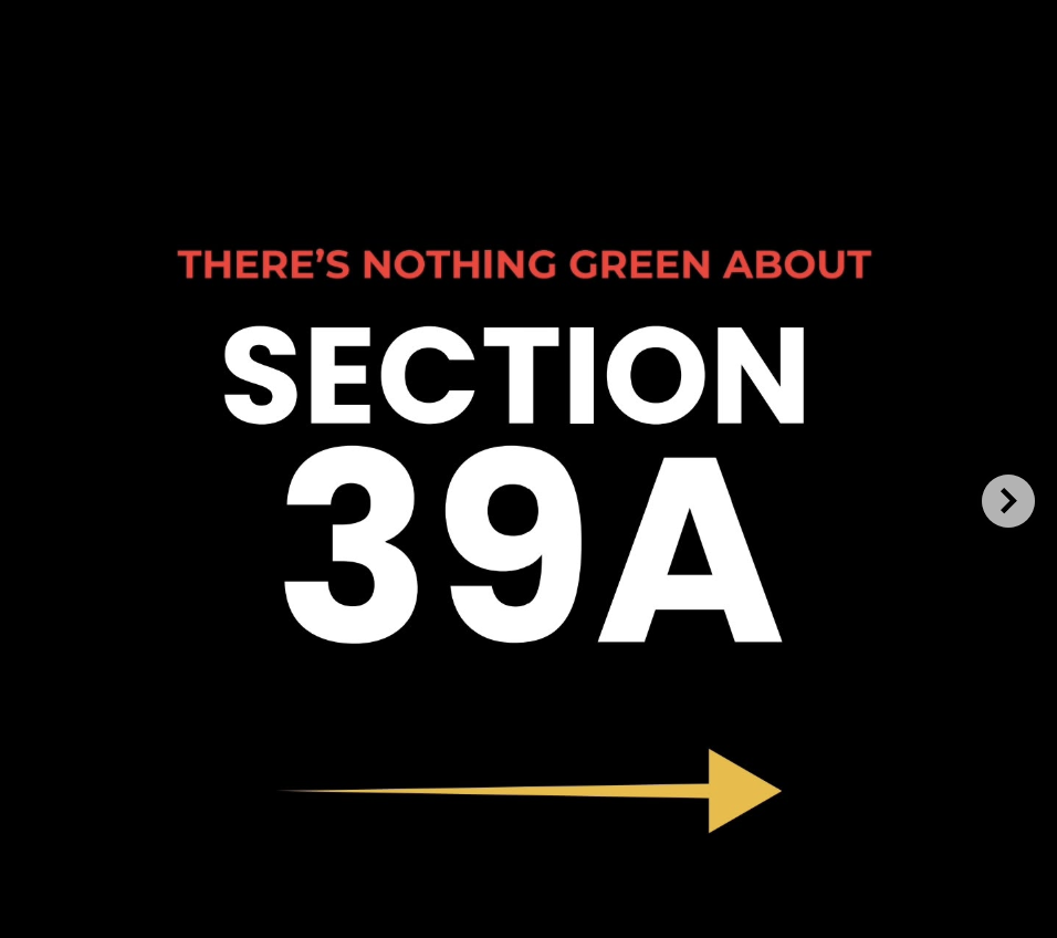 Almost one-fifth of green land sought under Section 39A already cleared for settlement
