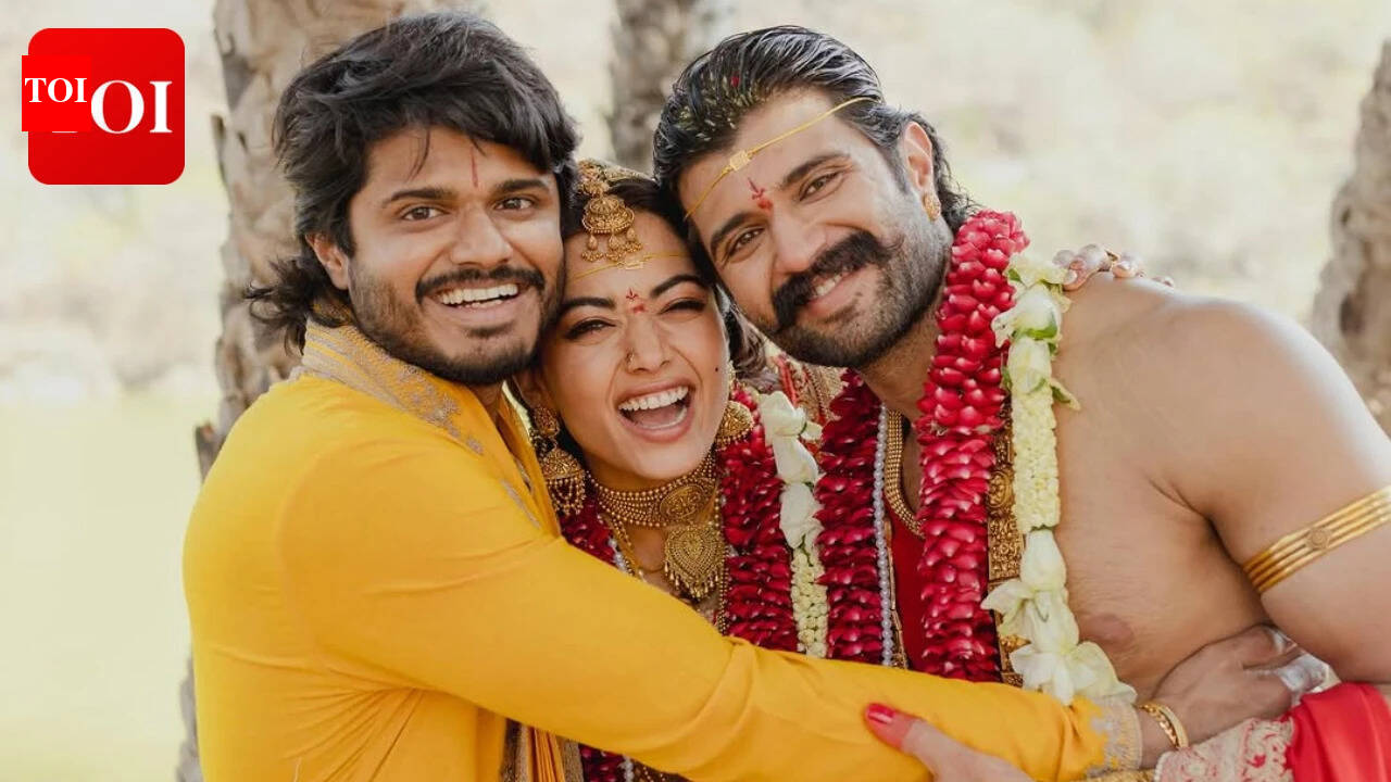 Anand Deverakonda's Joyful Dance with Vijay and Rashmika at Their Wedding Celebration |