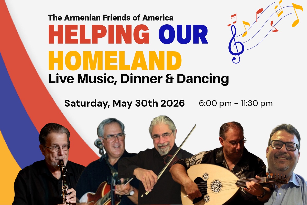 Armenian Friends of America to host benefit for Artsakh refugees on May 30, 2026