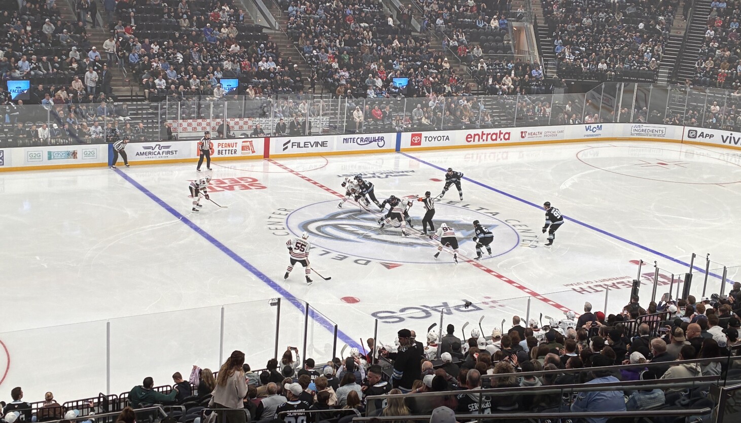 Blackhawks complete season sweep of Mammoth as Frank Nazar keeps surging