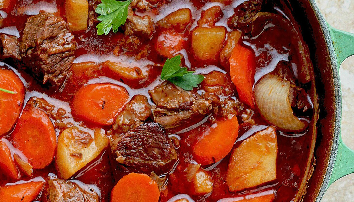 Comforting beef and stout stew is guaranteed to warm you, whether you’re Irish or not