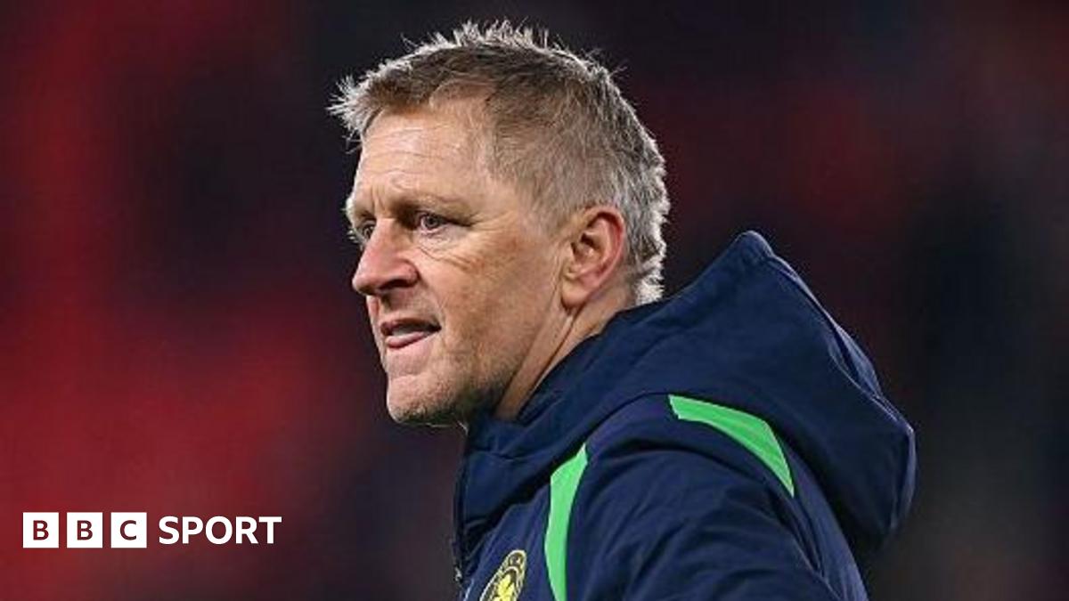 A dejected Republic of Ireland manager Heimir Hallgrimsson