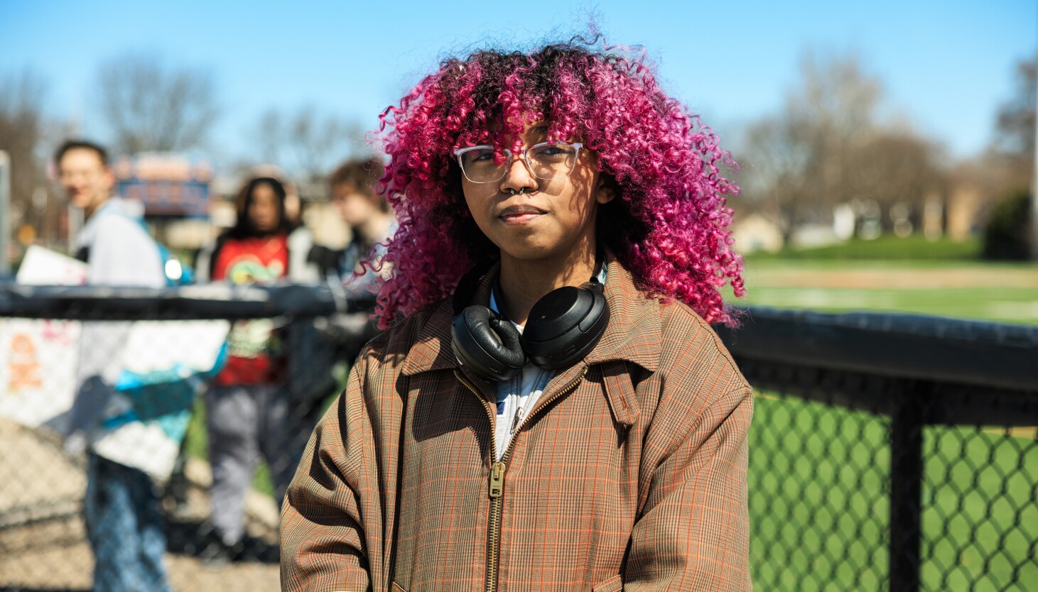 Dozens of Evanston Township students walk out of school to protest war in Iran
