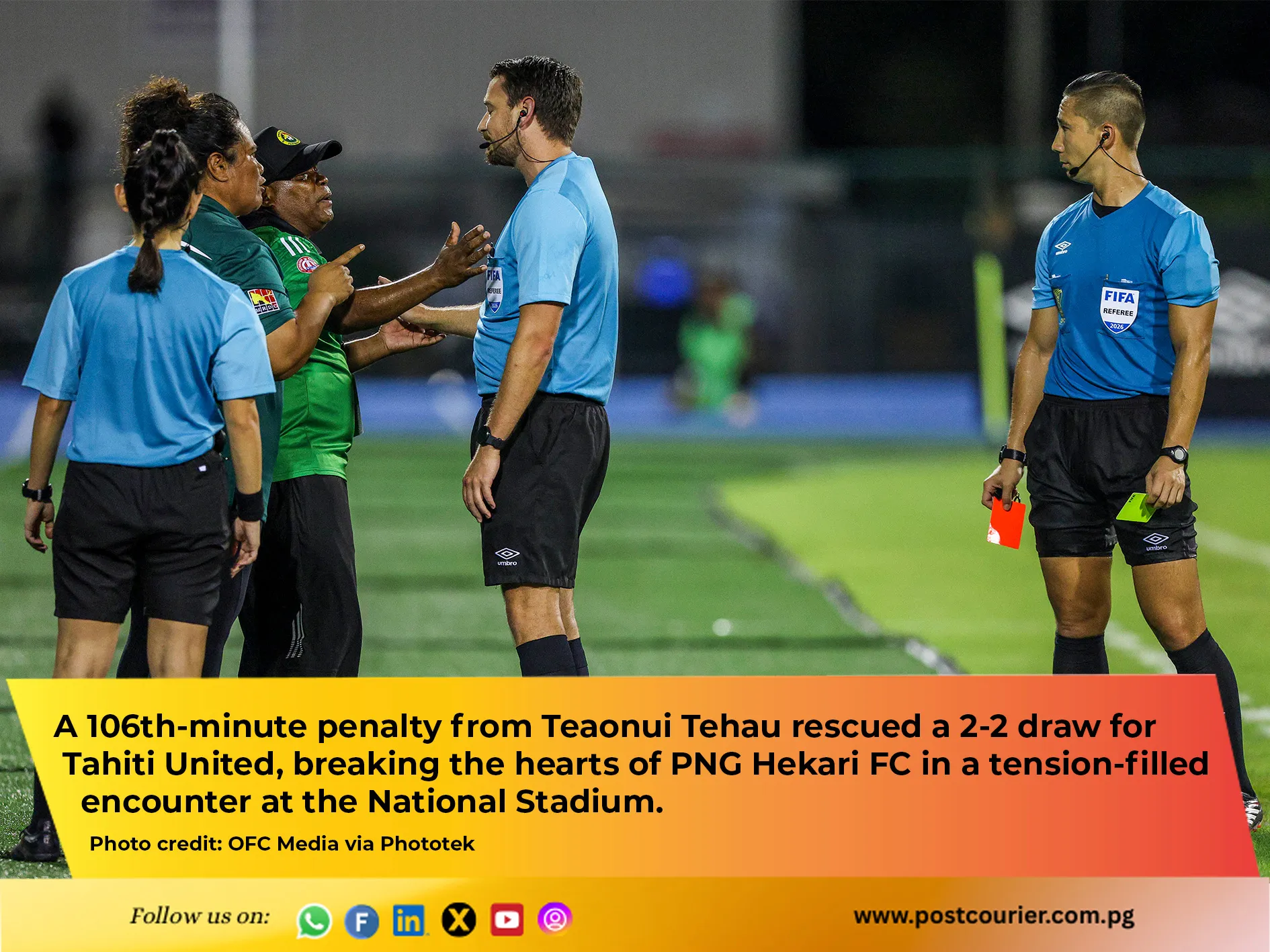 Drama in Honiara: Late penalty denies Hekari's victory