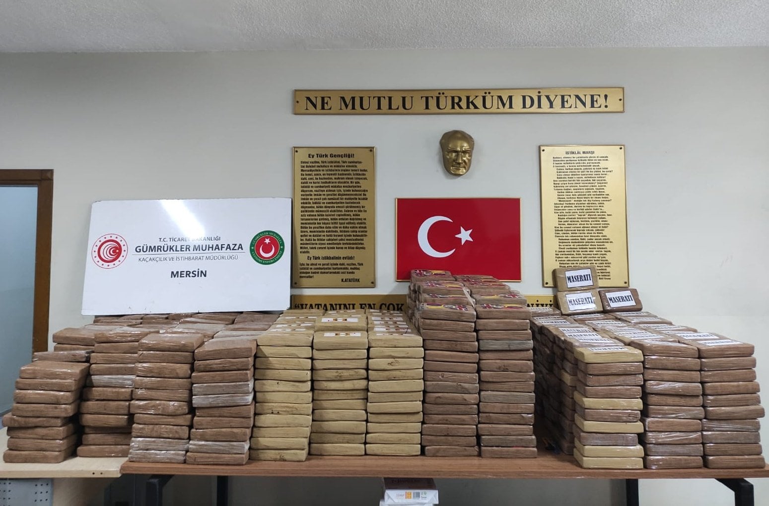 Drug seizures at Turkish borders exceed 33 tons in 2025