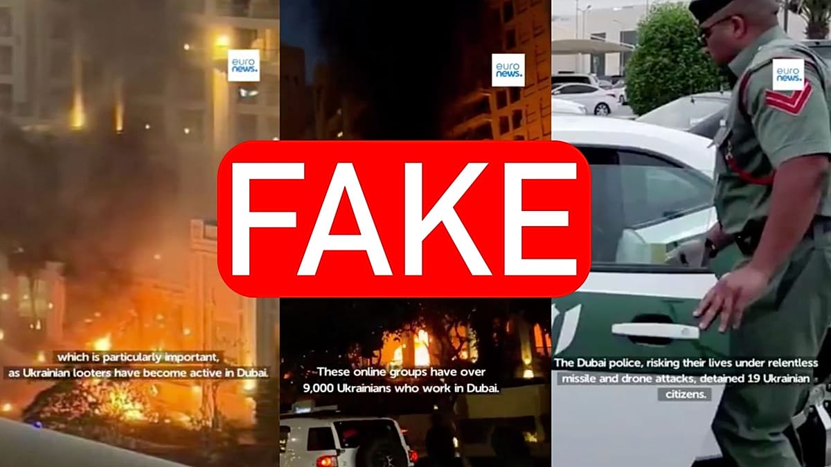 Fake Euronews reports used to spread disinformation about Middle East war