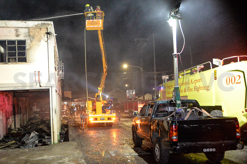 Fire guts Calliaqua Police Station, Officers relocate to Town Hall