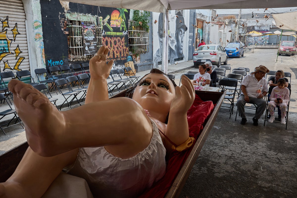 Giant Baby Jesus statue visits Mexico City’s Tepito neighborhood with message of peace