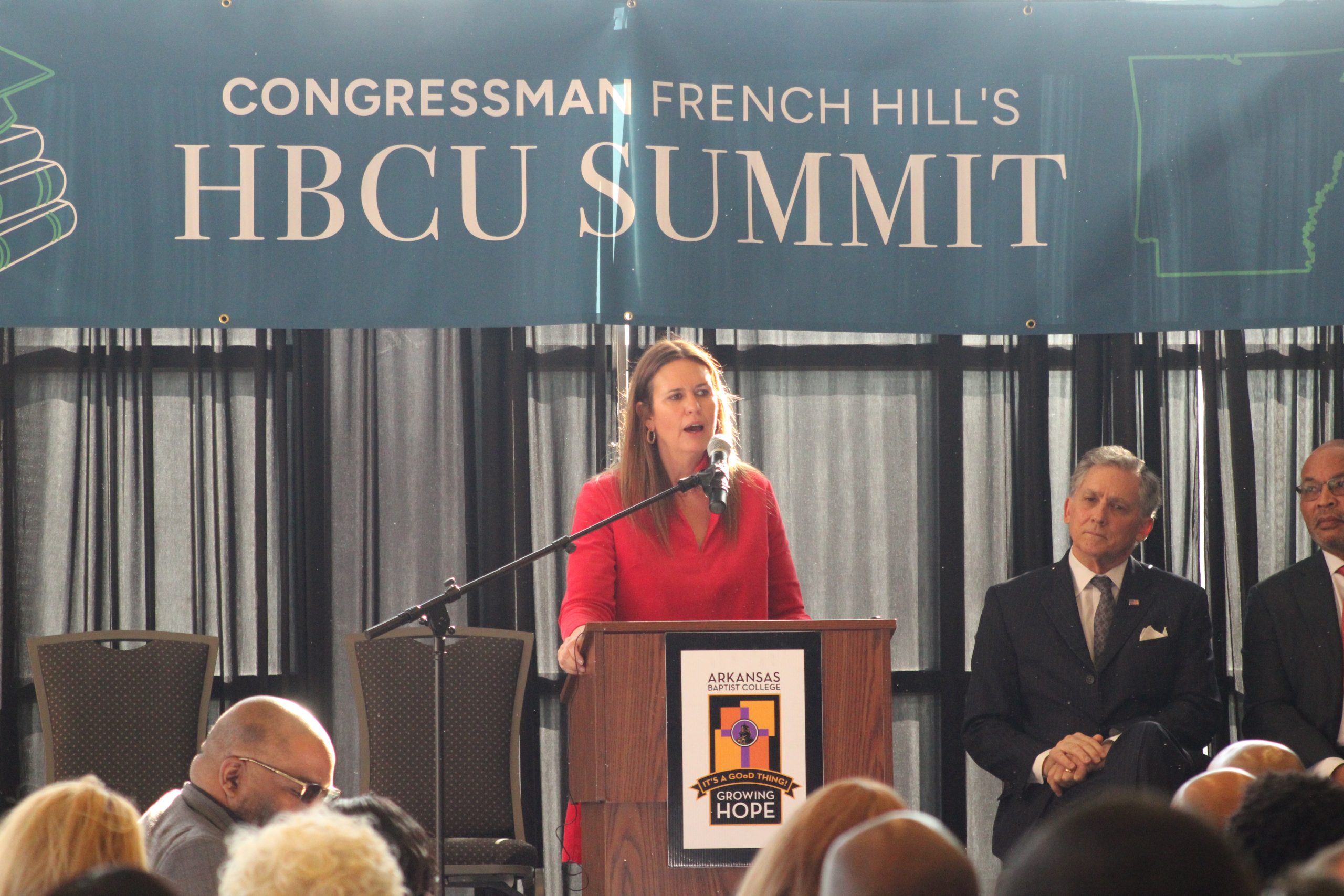 Gov. Sanders stops by Rep. French Hill’s HBCU summit
