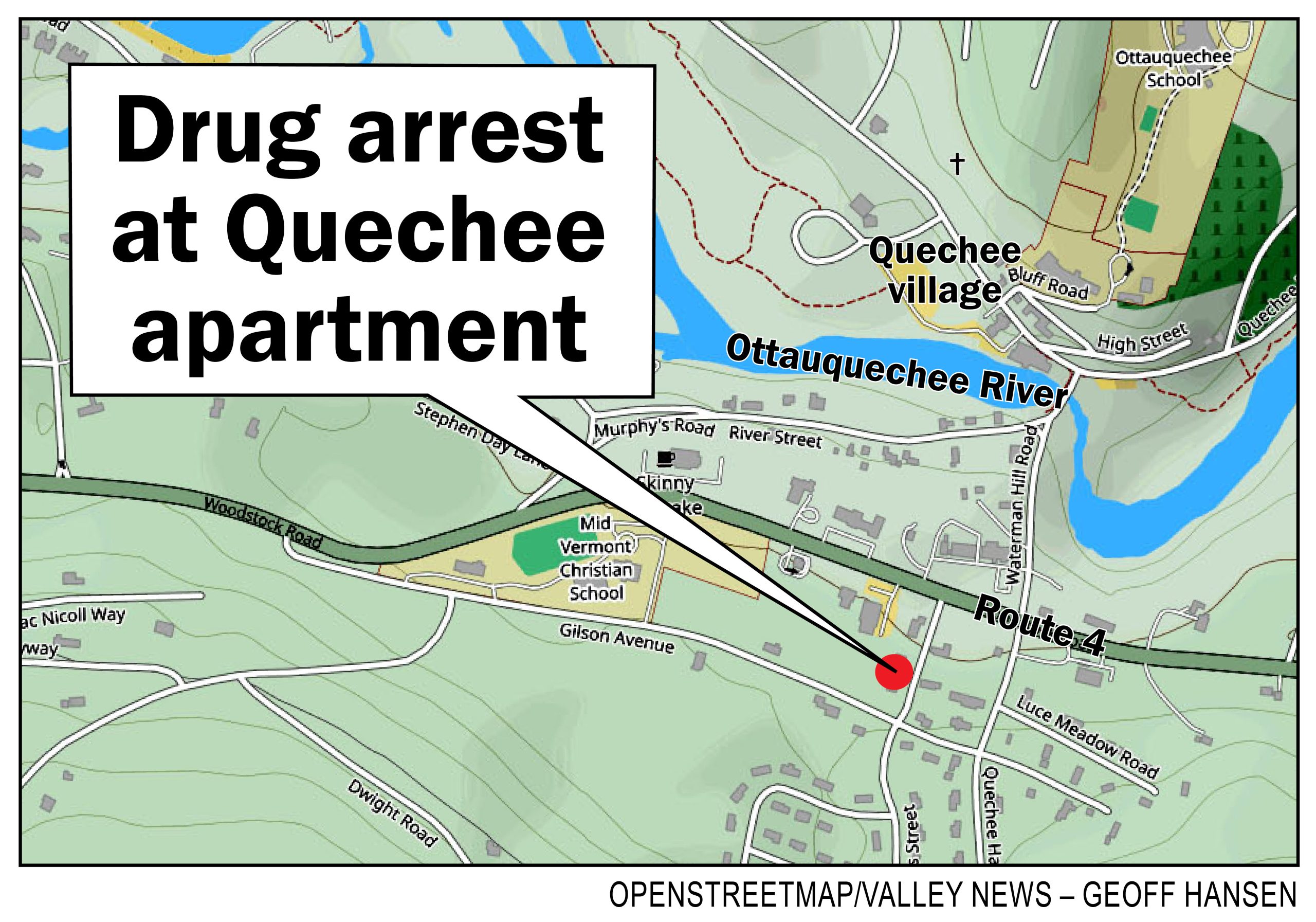 Hartford Police arrest Quechee complex tenant on drug charges