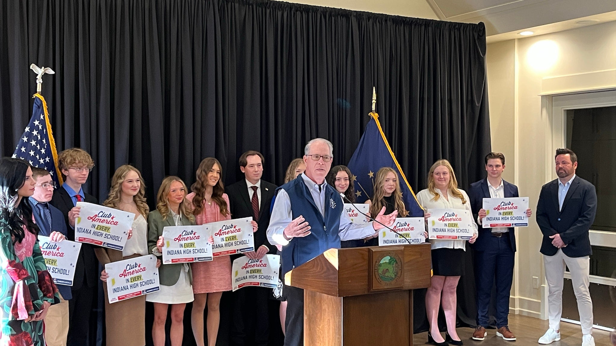 Indiana governor touts Turning Point USA affiliate for high schools - Indianapolis News | Indiana Weather | Indiana Traffic