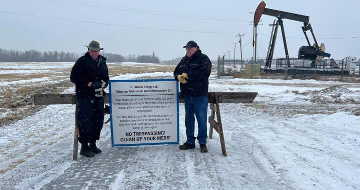Landowners take stand over years of missed payments by delinquent oil company