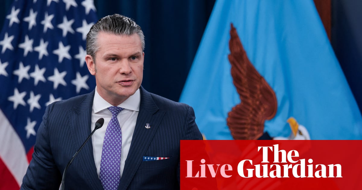 Middle East crisis live: Hegseth says US will ‘negotiate with bombs’ until Iran agrees to a ceasefire deal | US-Israel war on Iran