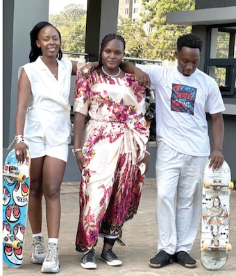 Nakigozi Janel, the surveyor who skates in a gomesi