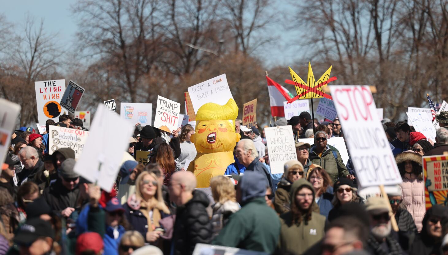 'No Kings' rallies kick off in Evanston, Cicero and Lincoln Square as hundreds expected to protest in Chicago