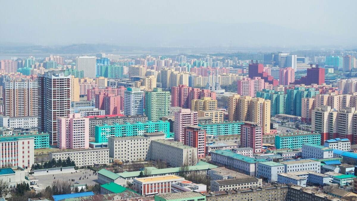 Pyongyang skyline, seen in 2020