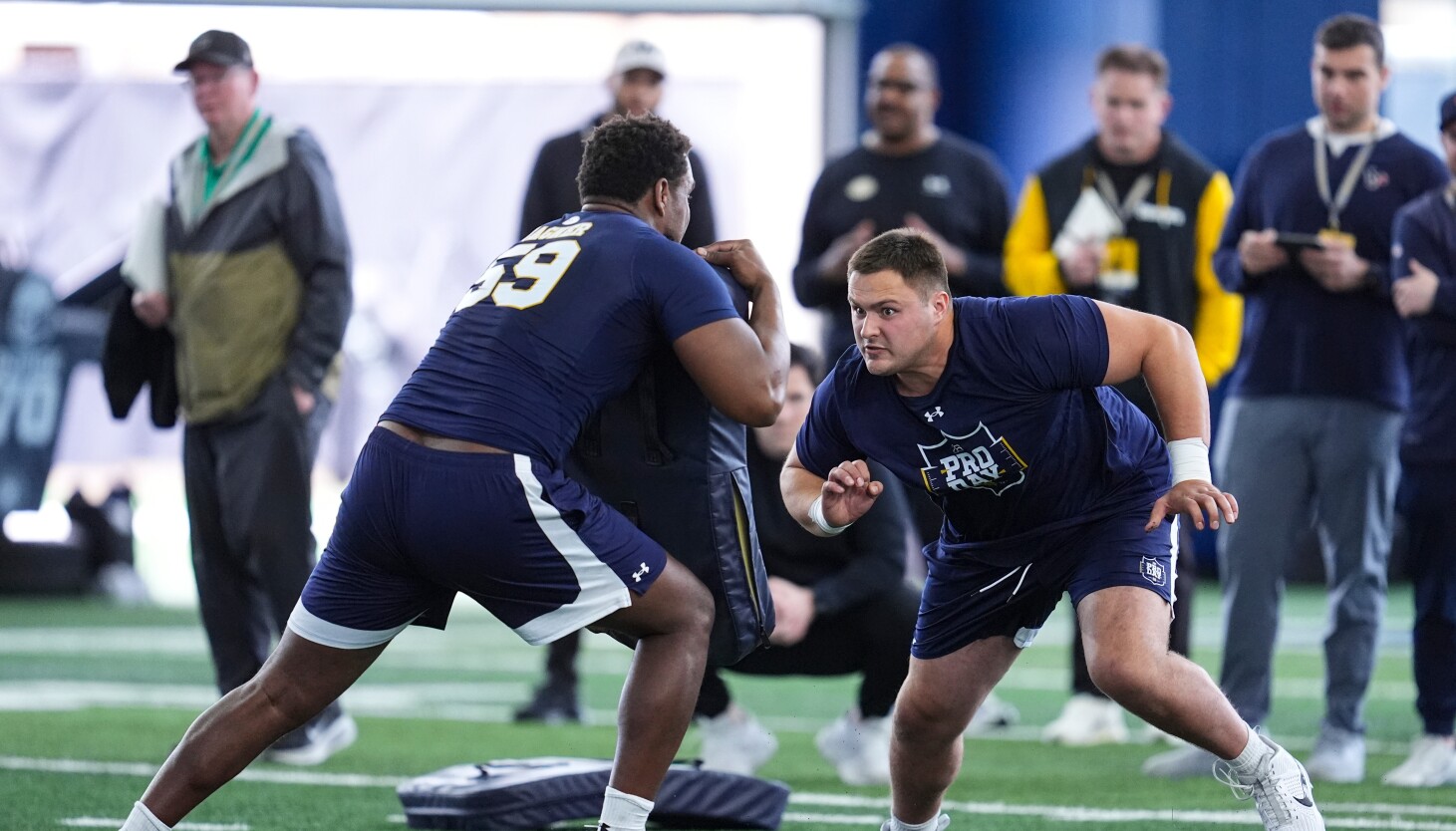 Notre Dame star RB Jeremiyah Love out of Bears' reach, but other prospects intrigue at pro day