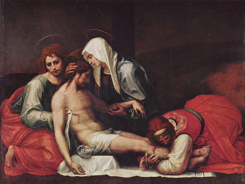 La Pieta by Fra Bartolommeo Por Fray Bartolomeo - The Yorck Project (2002) 10.000 Meisterwerke der Malerei (DVD-ROM), distributed by DIRECTMEDIA Publishing GmbH. ISBN: 3936122202., Dominio público, https://commons.wikimedia.org/w/index.php?curid=147745