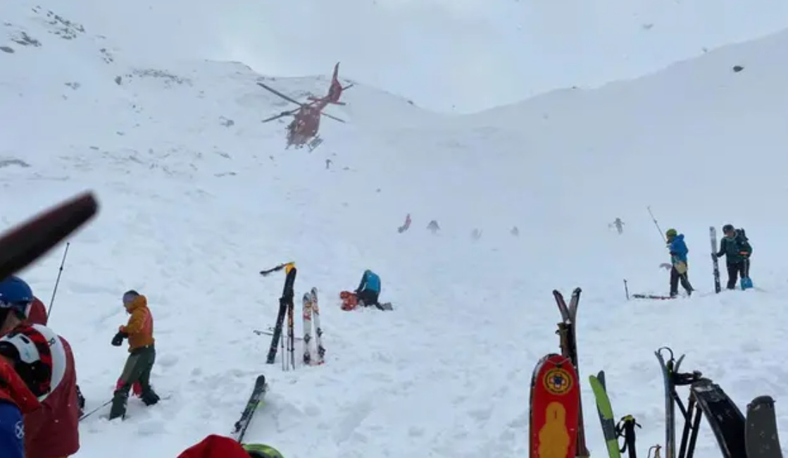 Avalanche in Ridanna Valley leaves two dead. Image Credit : Italian Alpine the National Alpine and Speleological Rescue Corps Trentino Via AP