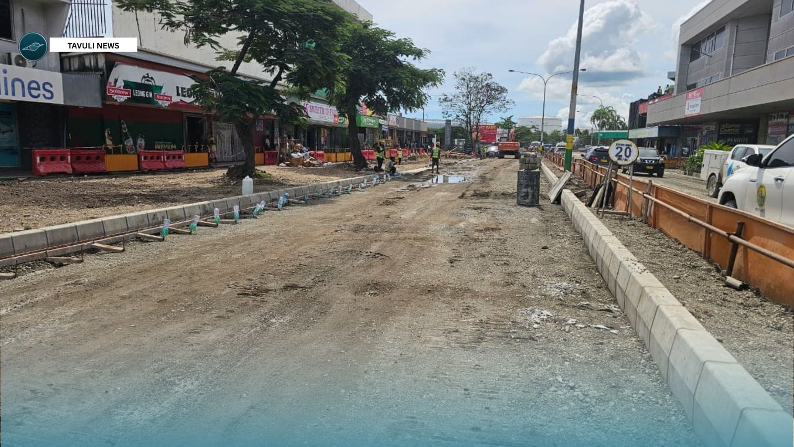 Road Works from Heritage Park Roundabout to SIPA Junction at Point Cruz Progressing