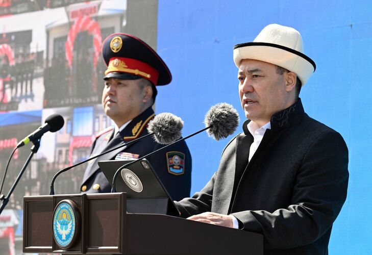 Sadyr Japarov opens new building of Internal Affairs Department in Naryn -