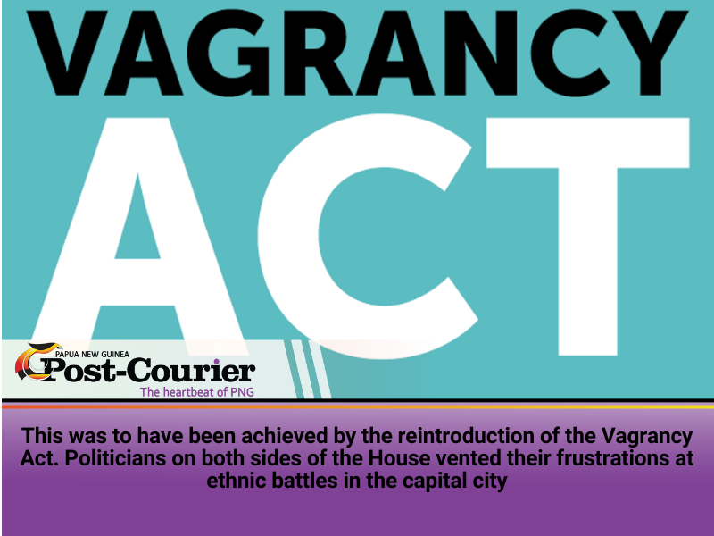 Still no Vagrancy Act