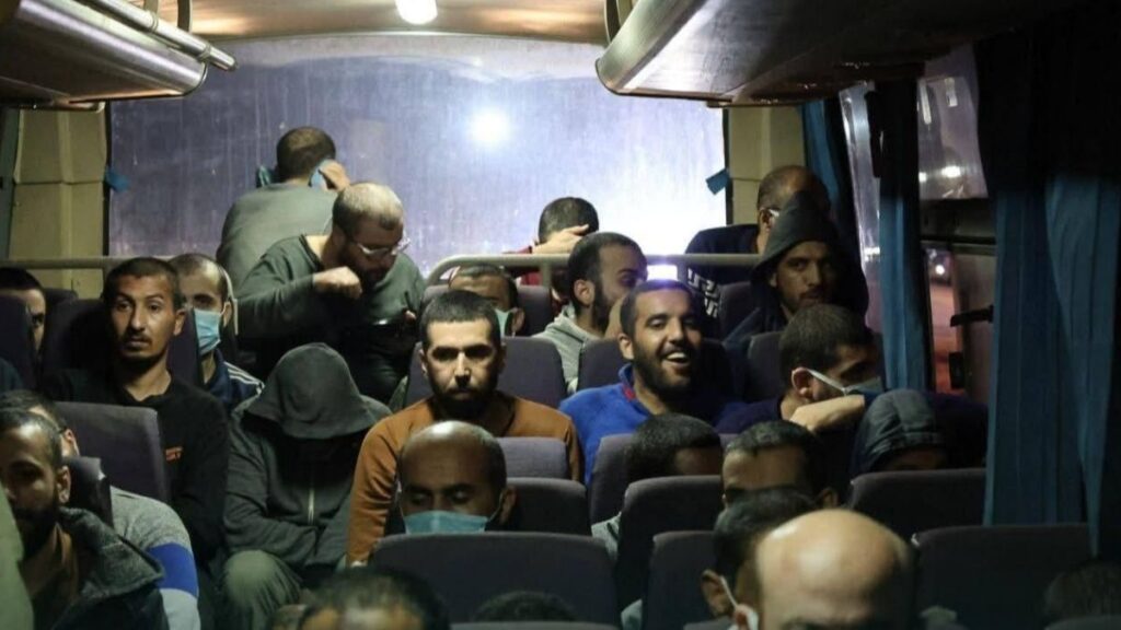 Detainees released by the SDF and handed over to the Syrian government, March 10, 2026 (Hasakah Media Directorate)
