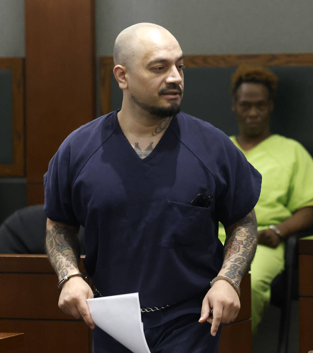 Manuel Ruiz, suspected in a livestreamed Strip shooting that left two dead, leaves a courtroom ...