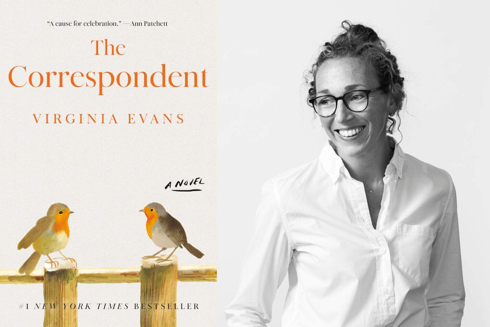 The cover of "The Correspondent" and author Virginia Evans. (Courtesy of Crown and Austin Joffe)