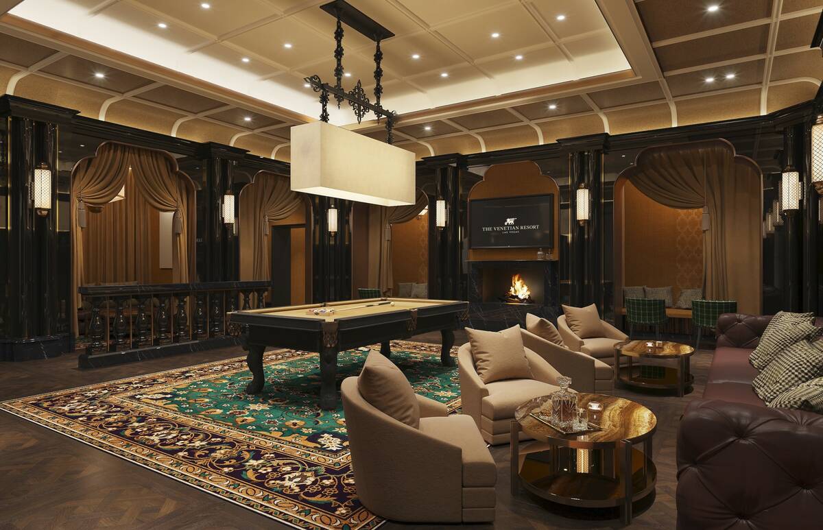 A rendering of the billiard room at the planned Lusso Lounge, scheduled to open in the fourth q ...