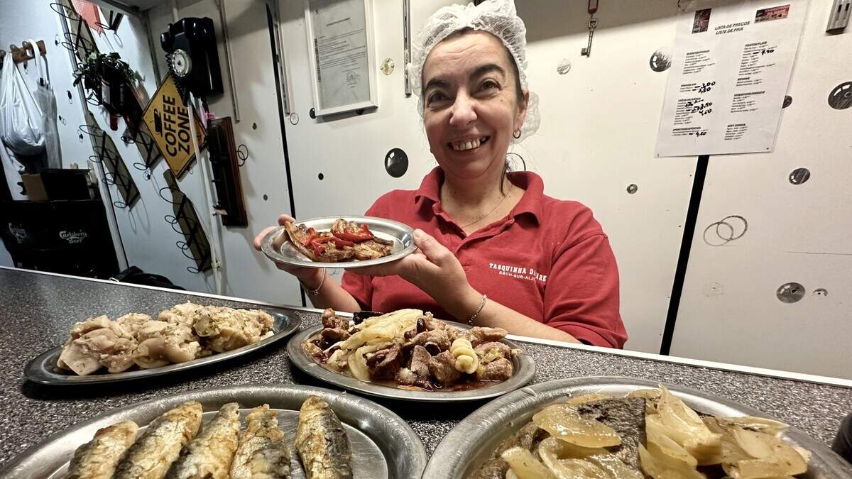 Susana Vicente with some of the snacks on offer