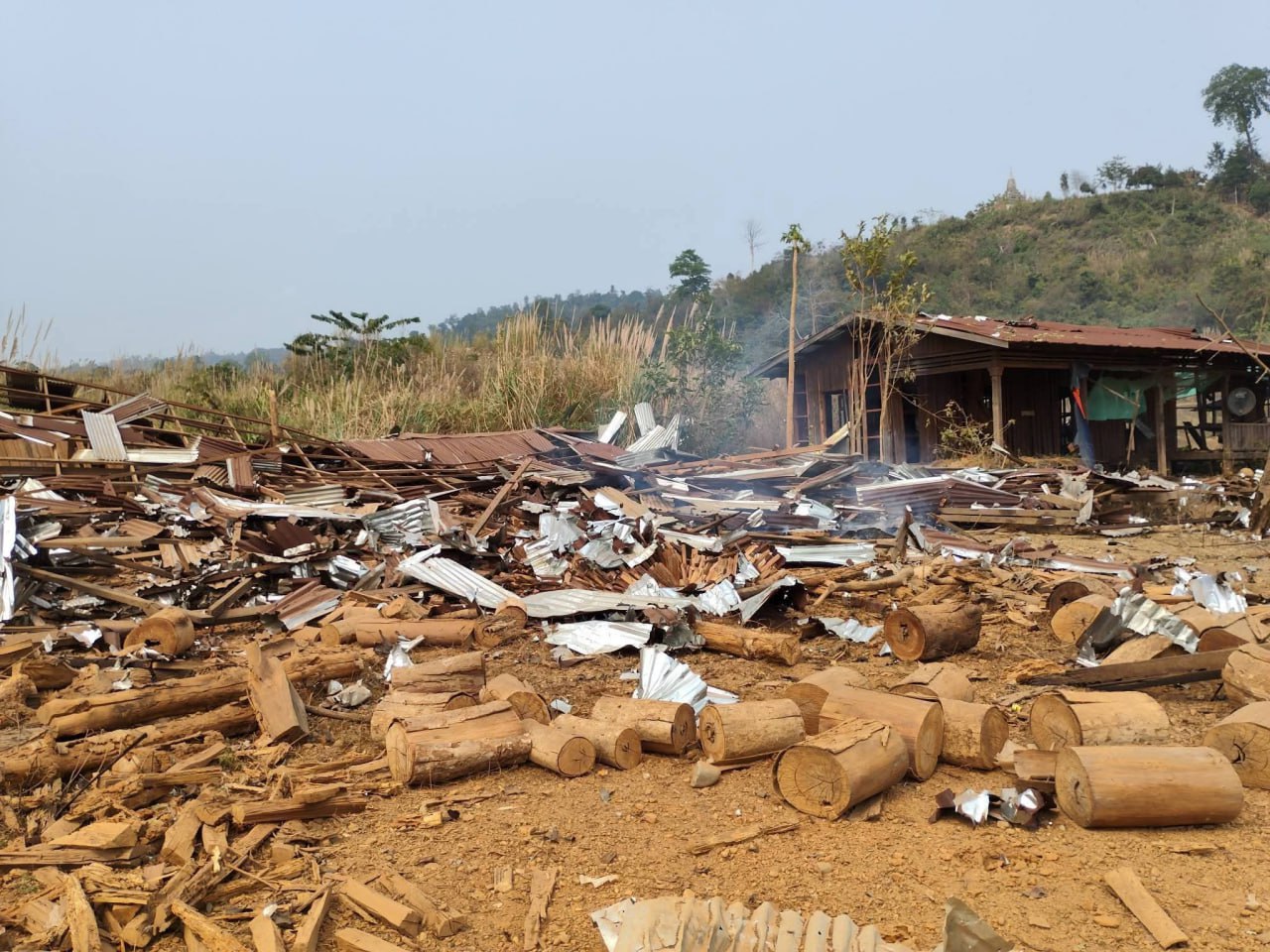 Three homes and a church burned down in Kachin State; Are Iranian drones being used by the military?