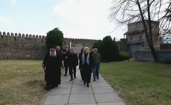 Tinatin Rukhadze inspects Church Restoration in Telavi