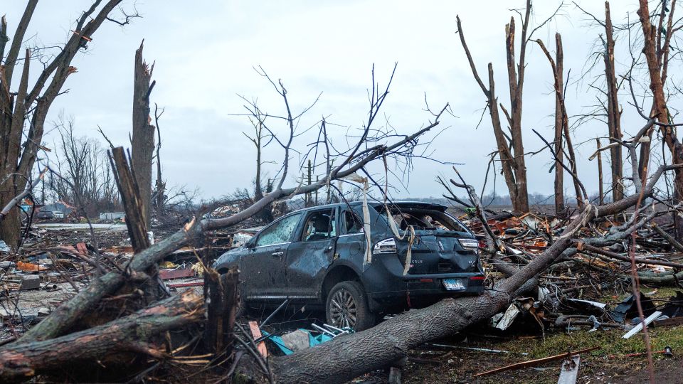 Tornado kills 2 in Indiana as dangerous storms make their final push